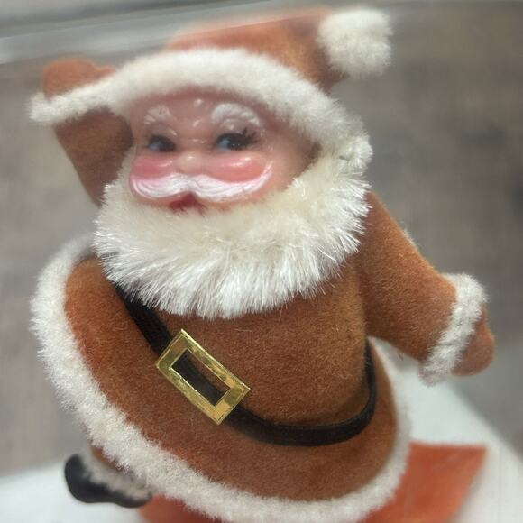 Vintage Christmas Santa Claus Rotating Music Box Santa Clause Coming to Town - Picture 8 of 11